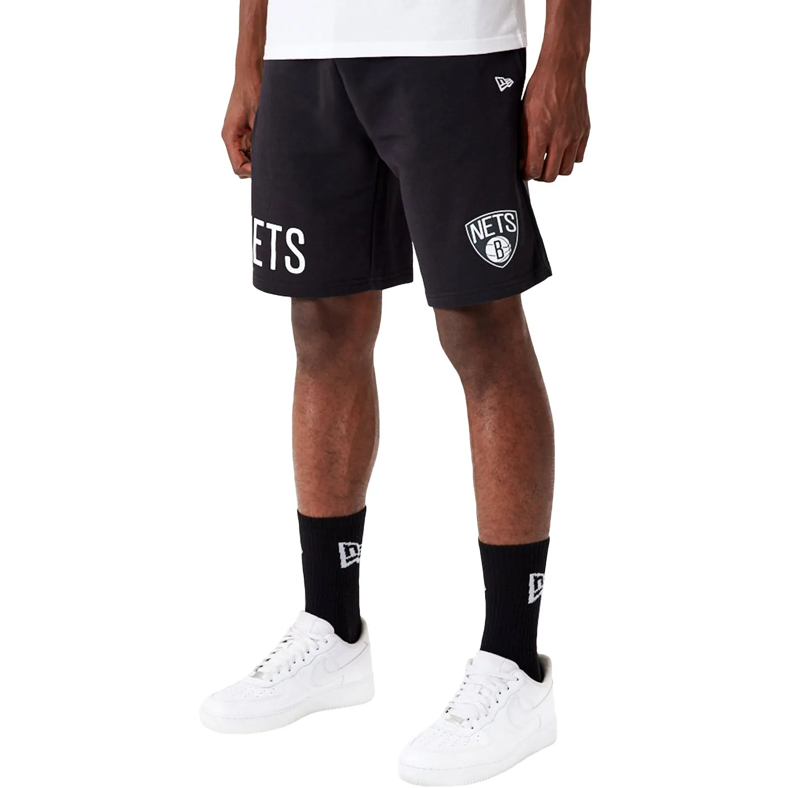 All Day Fit mix and match New Era Brooklyn Nets Wordmark Oversized Sweatshorts - Black