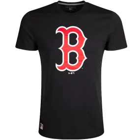 Seamless Construction Design Microfiber texture New Era Mens Boston Red Sox MLB Team T-shirt - Black