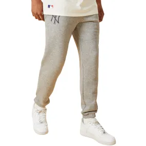 New Era Mens New York Yankees MLB Team Logo Joggers - Grey Trendy Waist High Rise Design