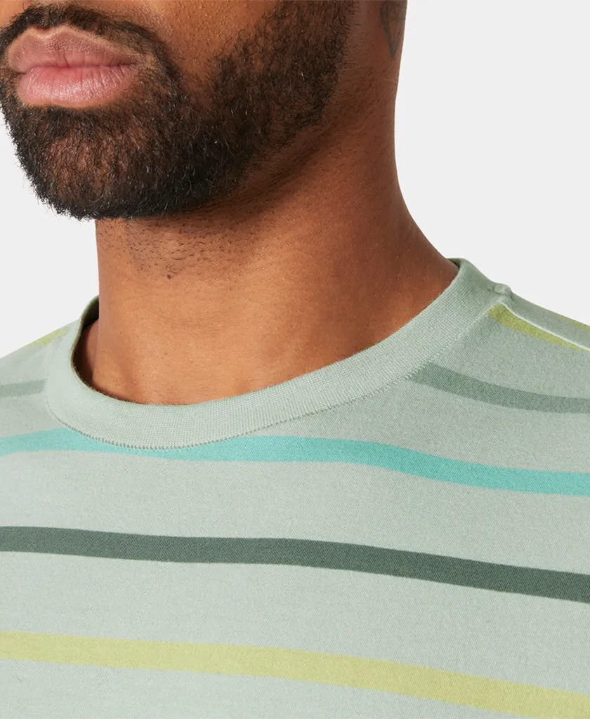 Flexible Waistband NEWPORT T-SHIRT 2.0, Green Mist Multistripe