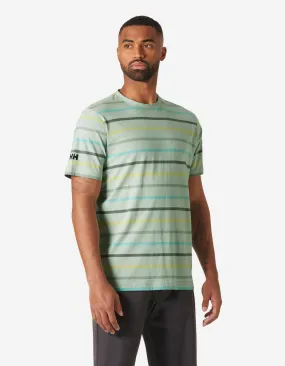 NEWPORT T-SHIRT 2.0, Green Mist Multistripe Circular Knit Technology Flatlock Seam