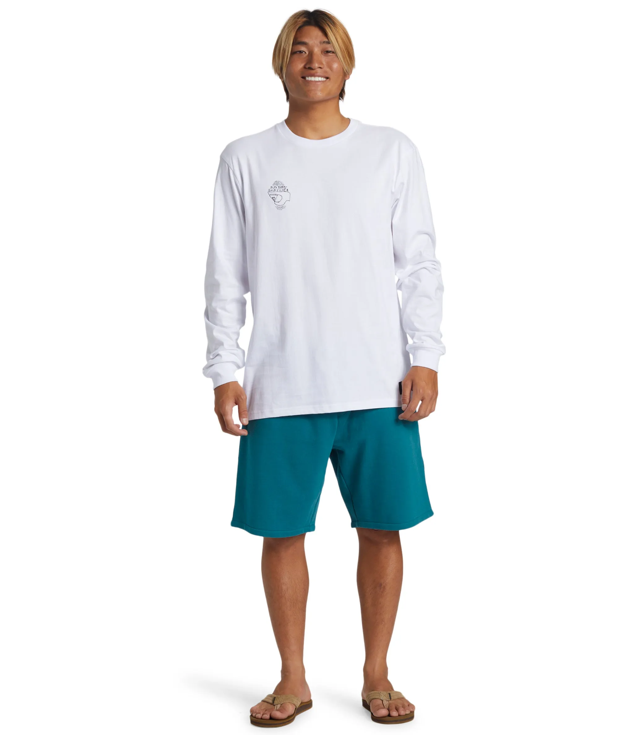 Quiksilver Mens Alex Kopps Can Graphic Print Long Sleeve T-Shirt Stretch Technology Tear Resistant Reinforcement