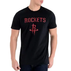 New Era Mens Houston Rockets T-Shirt - Black Comfy Style Ergonomic Pattern Design
