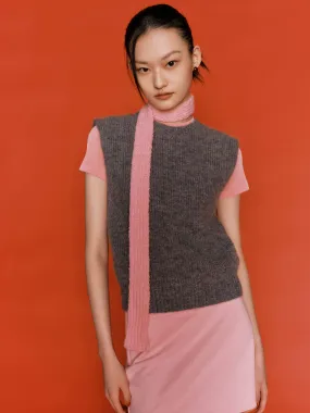 Alpaca Blend Knitted Top Anti Pilling Surface Perfect Fit Design