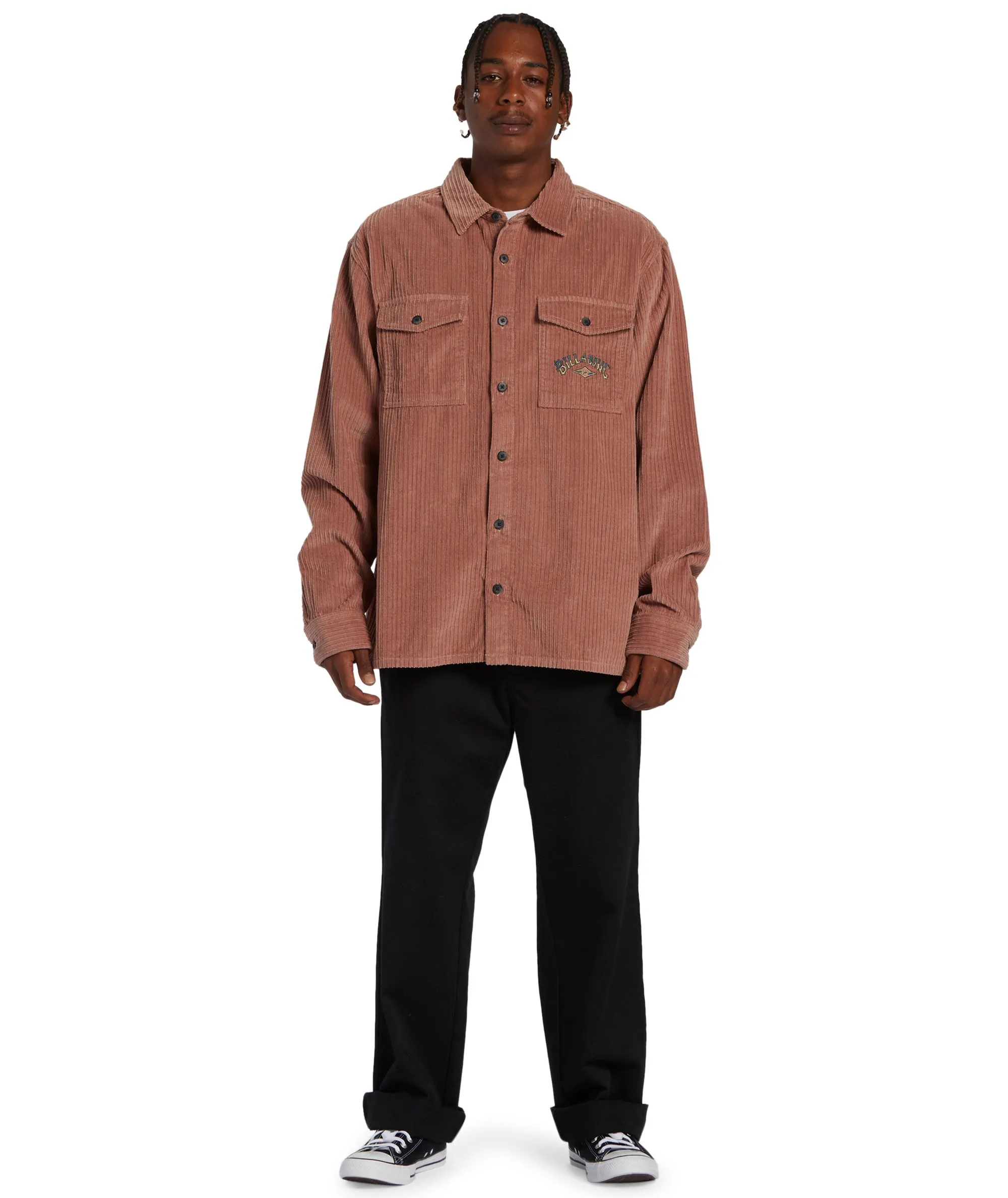 Bold Print Billabong Mens Bong Days Long Sleeve Shirt