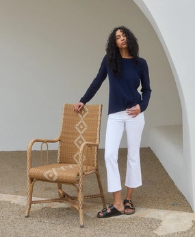 Cozy Loopback Fabric Office Casual Emily Crewneck
