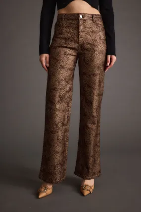 Urban Ready After Hours Coated Leopard Pants