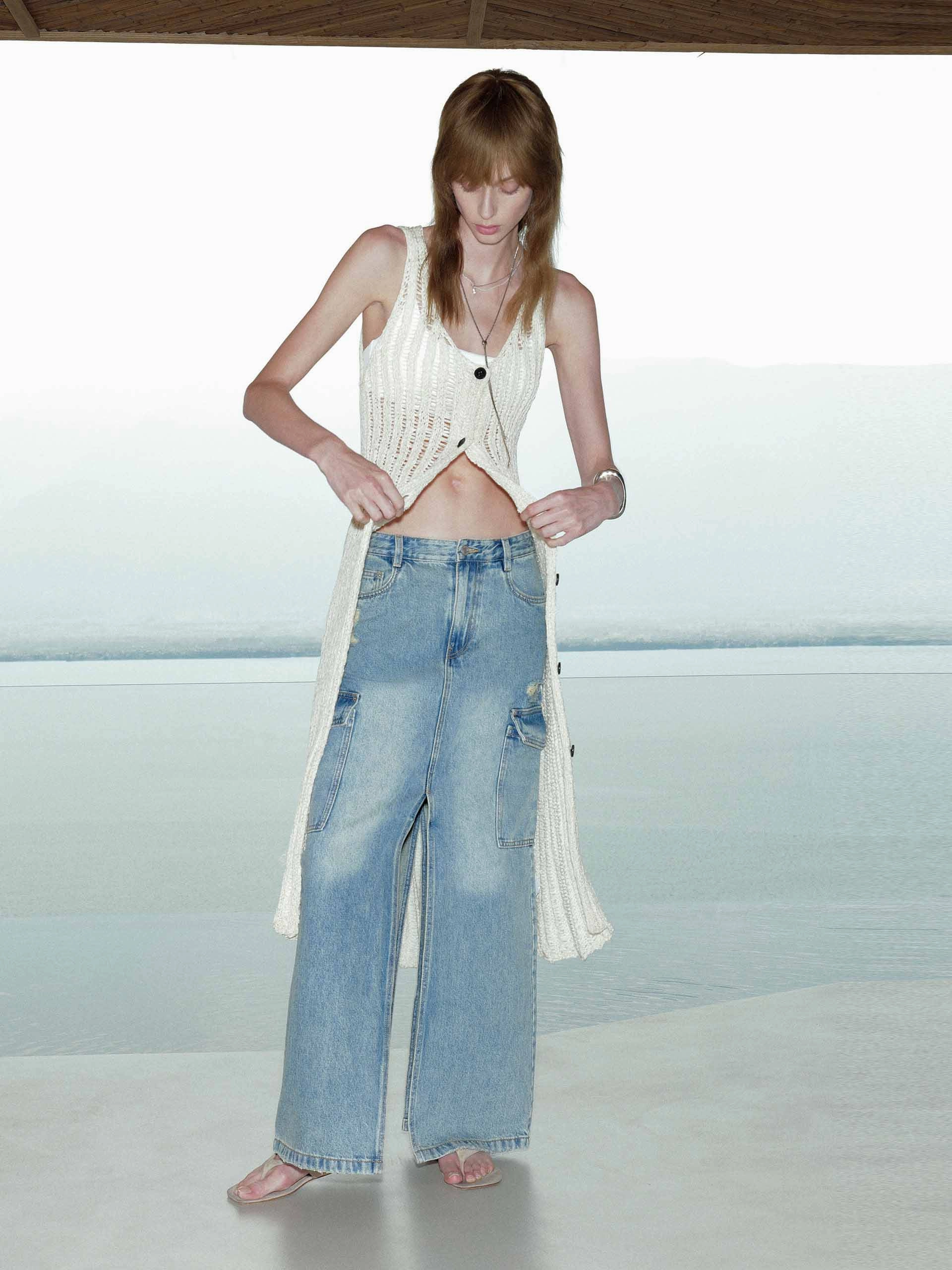 Knitted Slim Long Cardigan Shrink Resistant Process