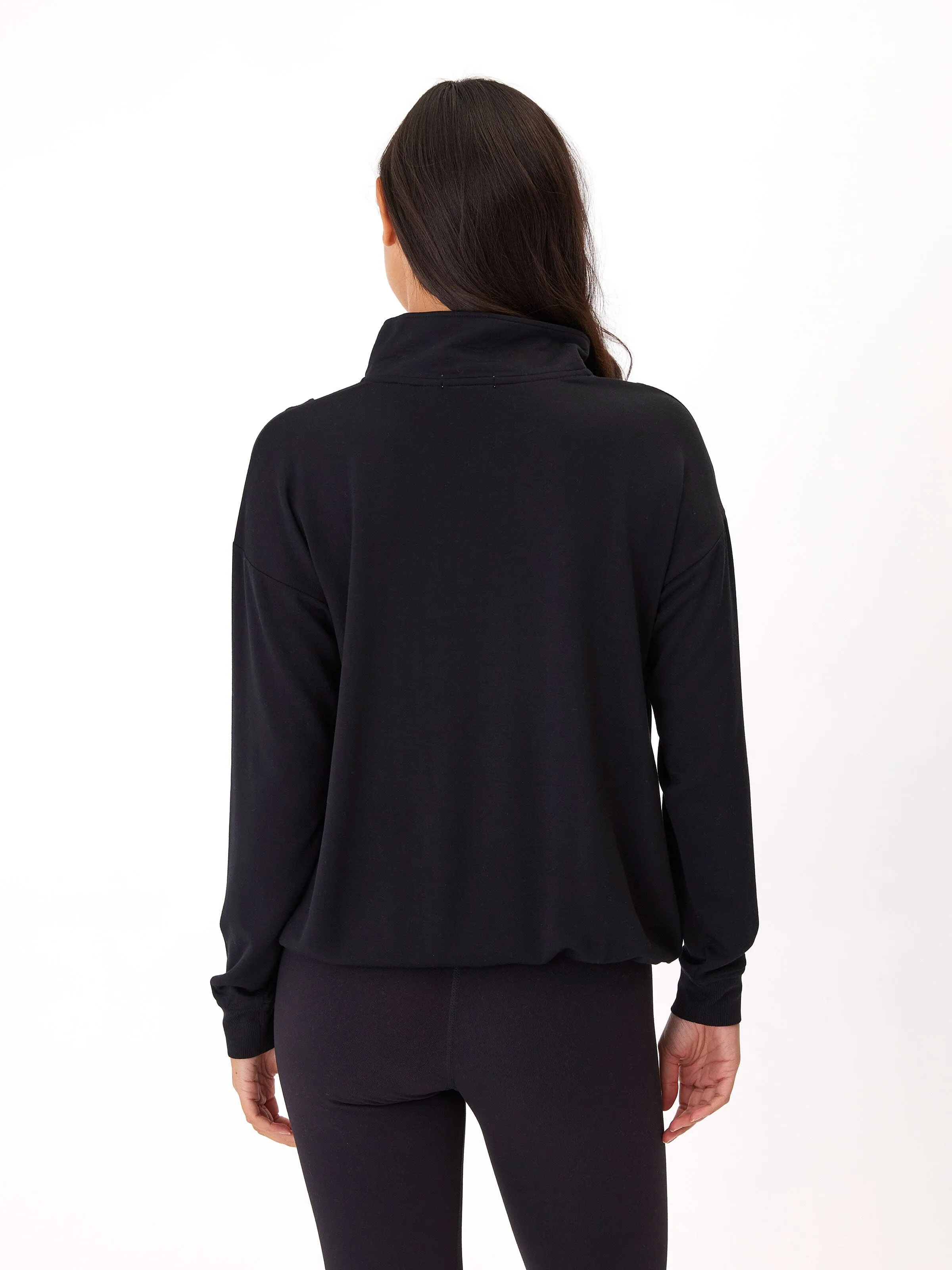 Two Way Zipper Reflective Safety Accents Nyla Feather Fleece Half Zip Pullover