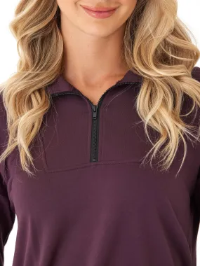 Nyla Feather Fleece Half Zip Pullover Windproof Cuffs