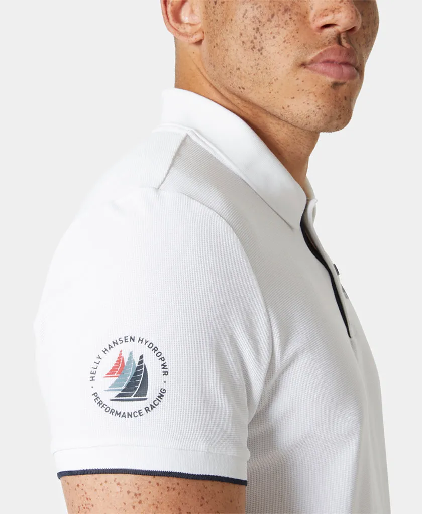 OCEAN POLO 2.0, White Recycled Polyester Material