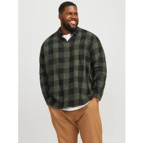 Jack & Jones Mens Gingham Big & Tall Twill Long Sleeve Checked Shirt Autumn Look