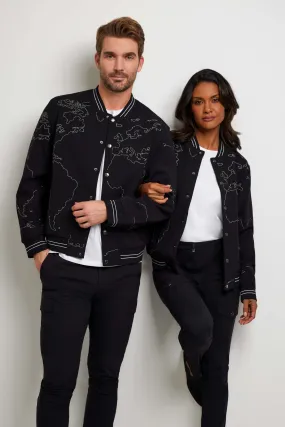 Map Bomber Jacket HypoallergenicInnerLayer