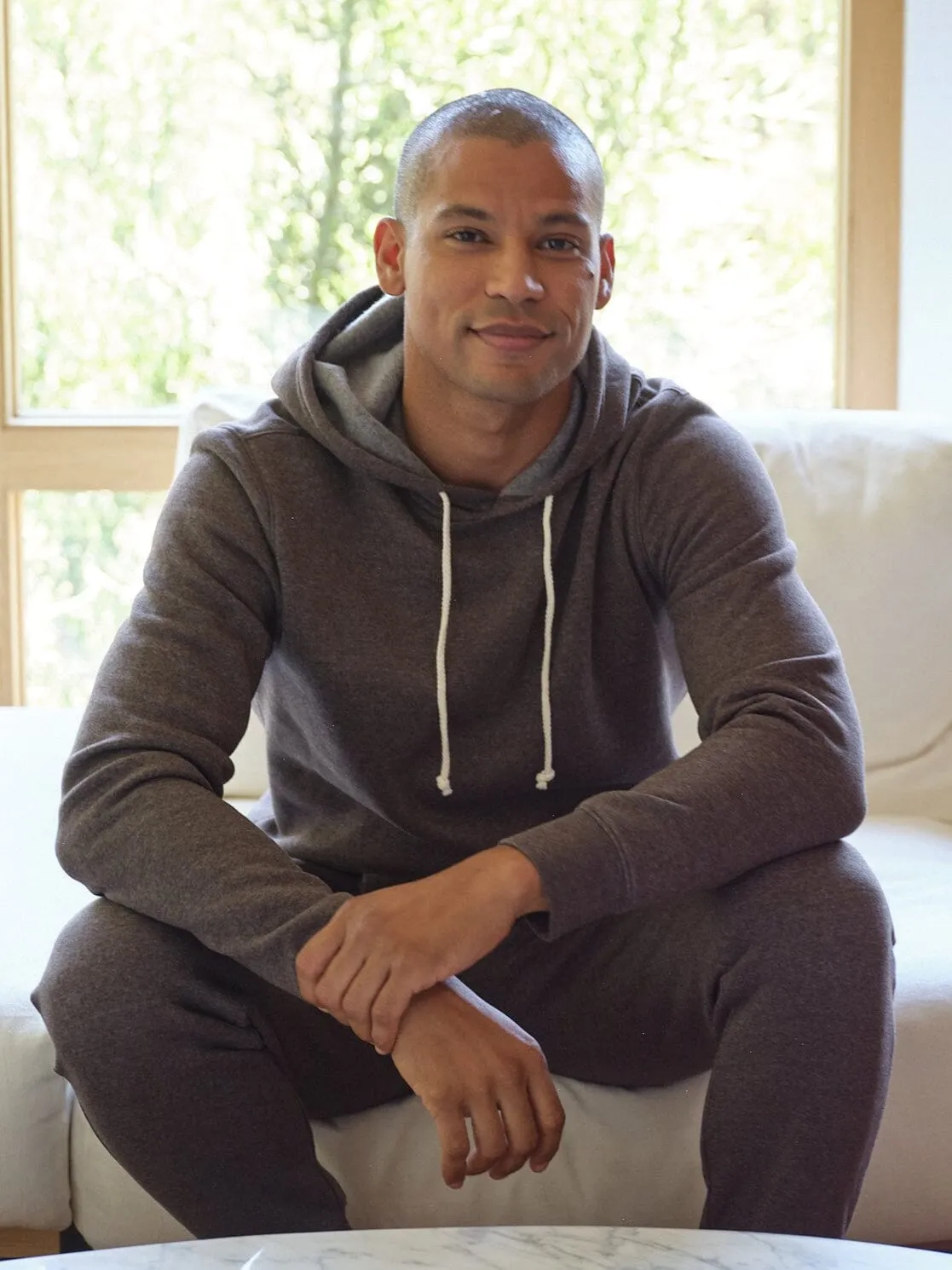 Minimal Detailing Triblend Pullover Hoodie