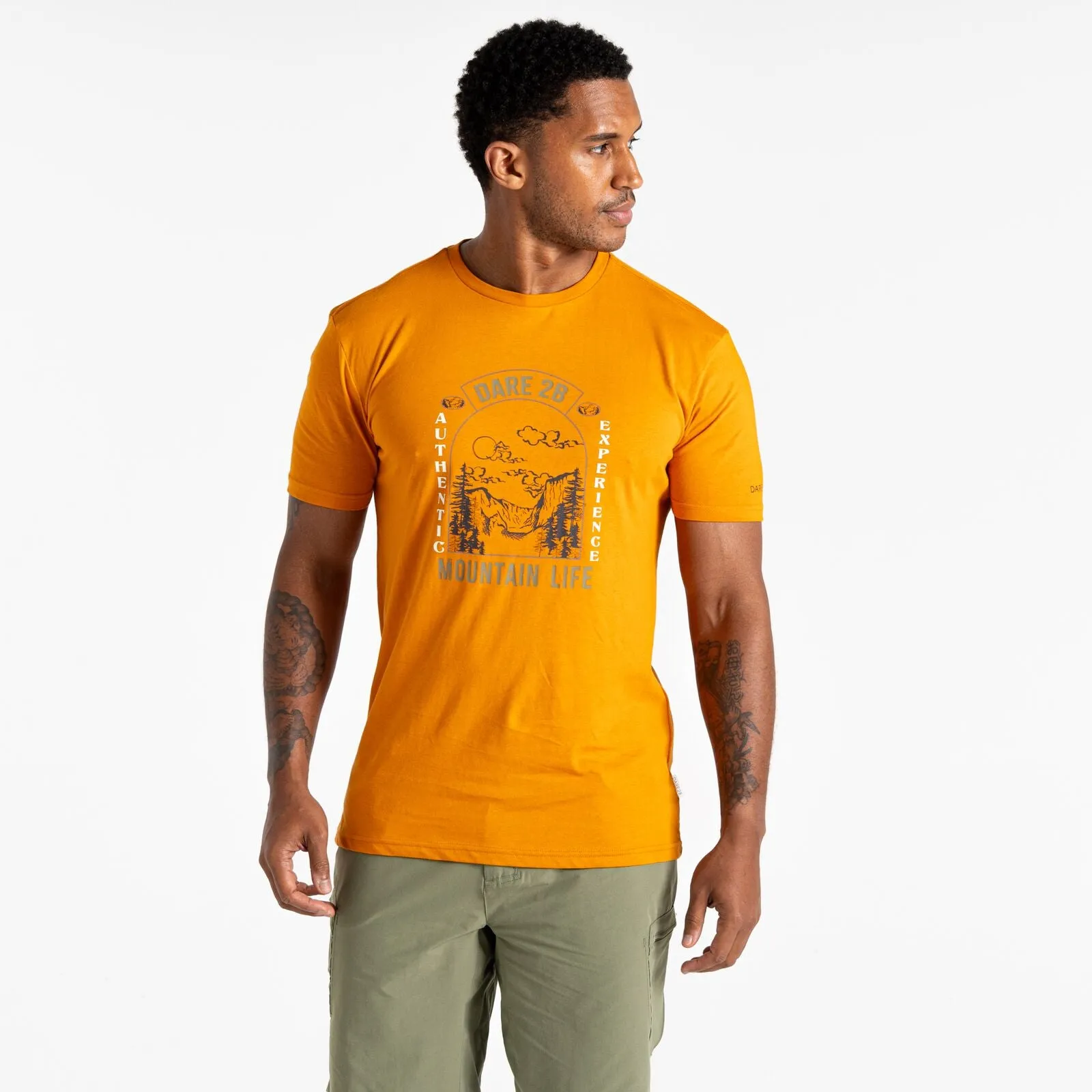 Dare 2B Mens Movement III Short Sleeve T-Shirt LowProfileZipperSystem Slim Fit Shirt