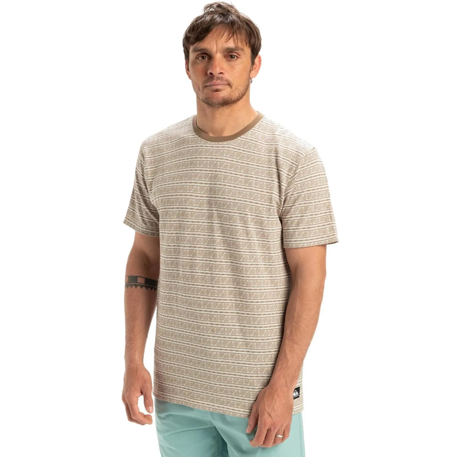 Antibacterial Fabric Tear Resistant Weave Quiksilver Mens Streetway Short Sleeve T-Shirt