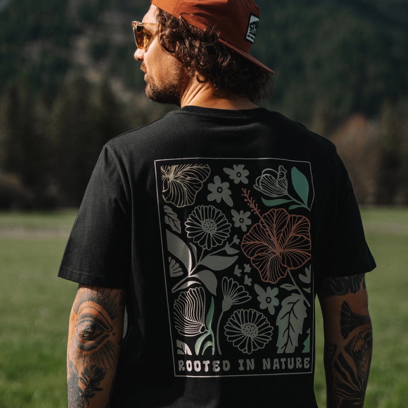 Organic "Rooted in Nature" Tee Comfortable Circular Knit Construction