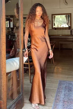Orion Bronze Maxi Dress Breathable Layering