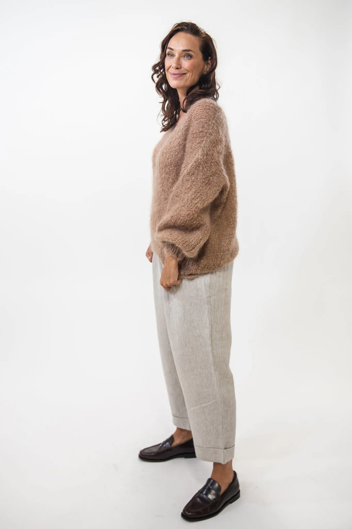 Milana Knit | Medium Brown Relaxed Comfort Wear