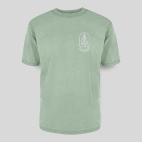 Over-sized "Tree" Stone-wash Tee Street Trend Look