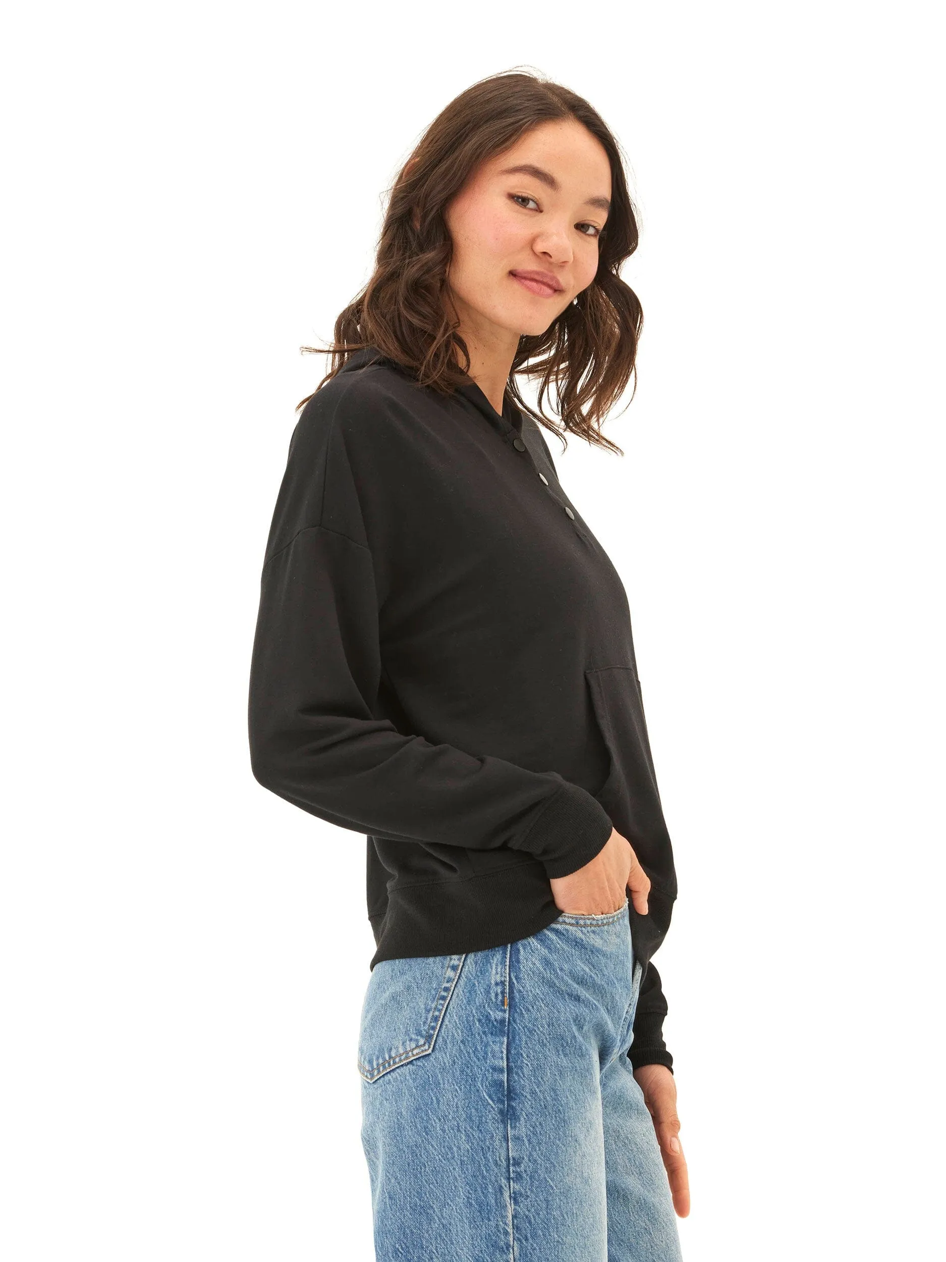 All Season Compatibility Diyanna Modal Terry Henley Hoodie