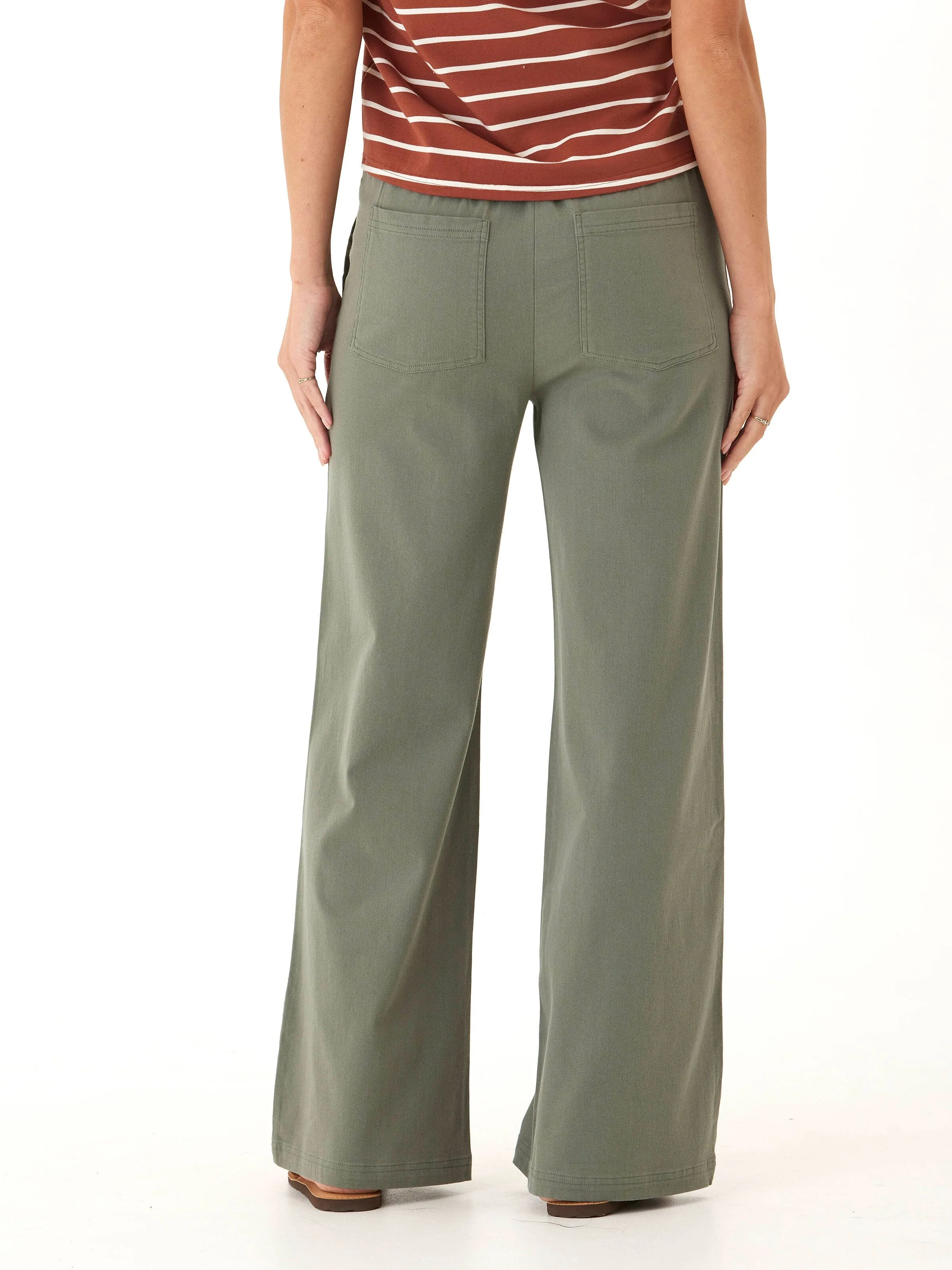 Pamela Stretch Twill Wide Leg Pant Street Inspired