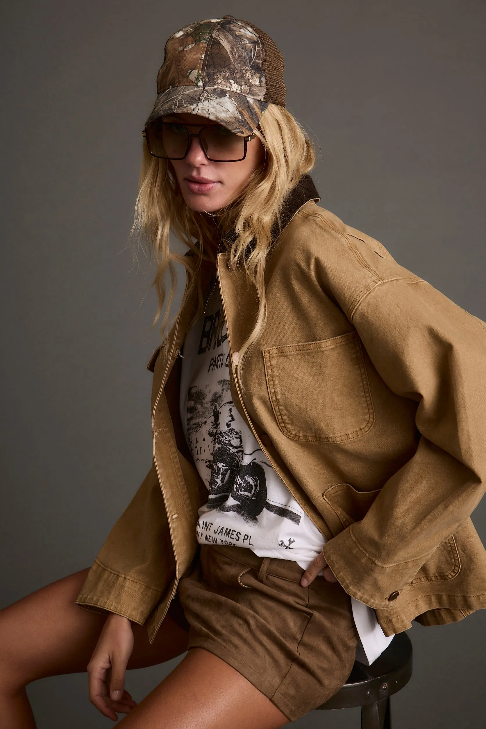 Cozy Spandex Harbor Khaki Barn Jacket