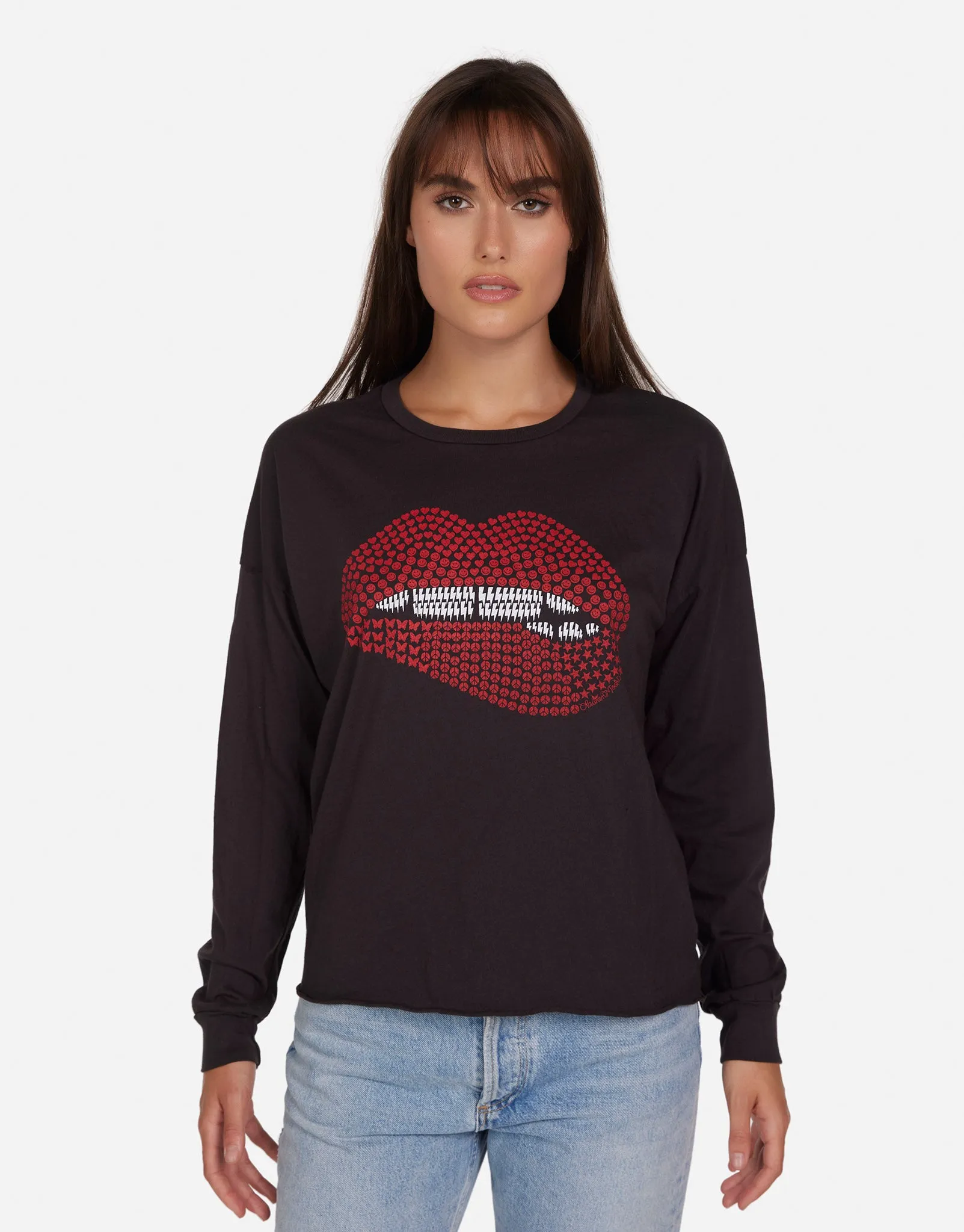 Collared neck Cuffed Luella Elements Biting Lip