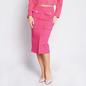 Low Rise Formal Event Pocket Pencil Skirt