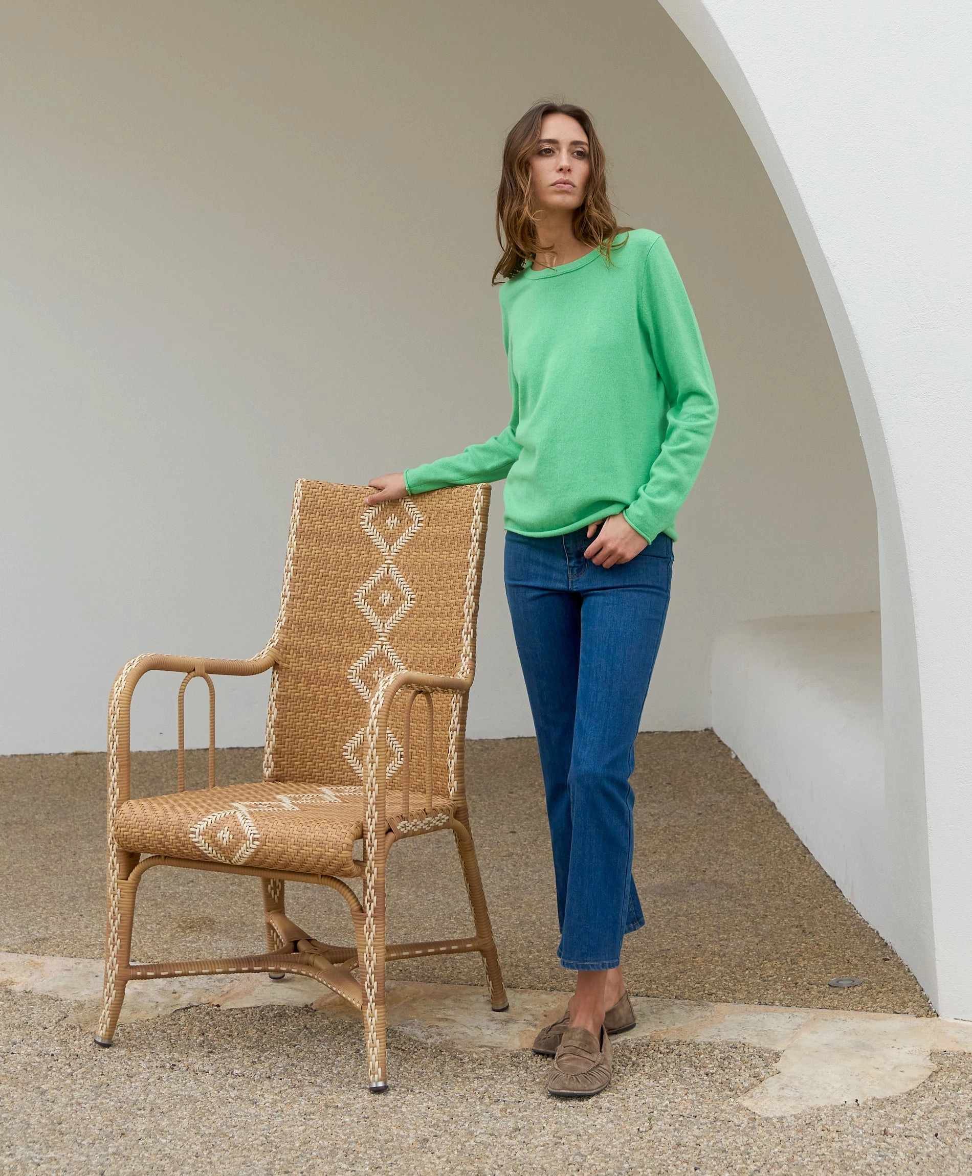 Emily Crewneck Circular Knit Design
