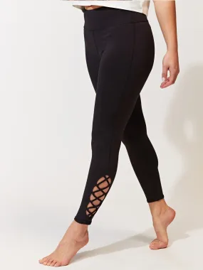 Active Lifestyle Outdoor Running Slim and Comfortable Lace Up High-Waisted 7/8 Legging