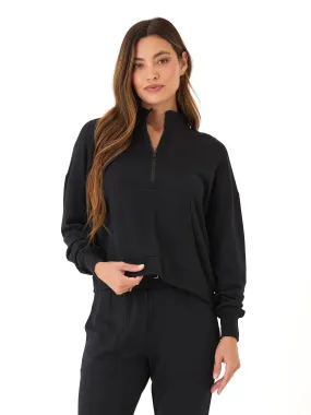 Reflective Bands Florynce Feather Fleece Mock Neck Pullover