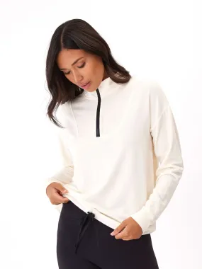 Crisp Detail Nyla Feather Fleece Half Zip Pullover