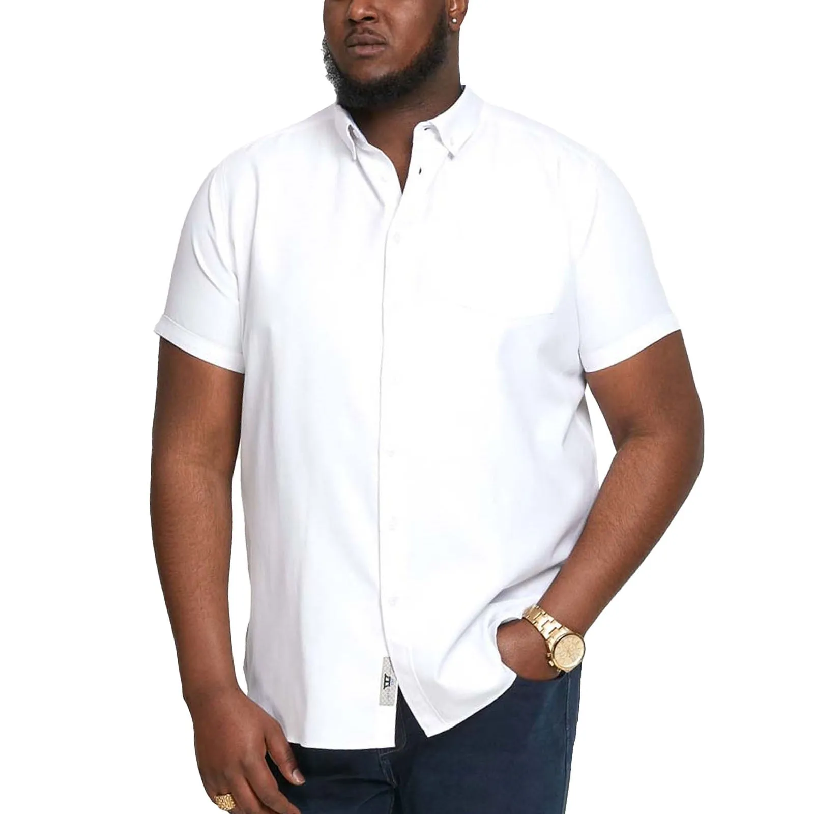 First Date D555 Mens James Big Tall Kingsize Short Sleeve Oxford Shirt