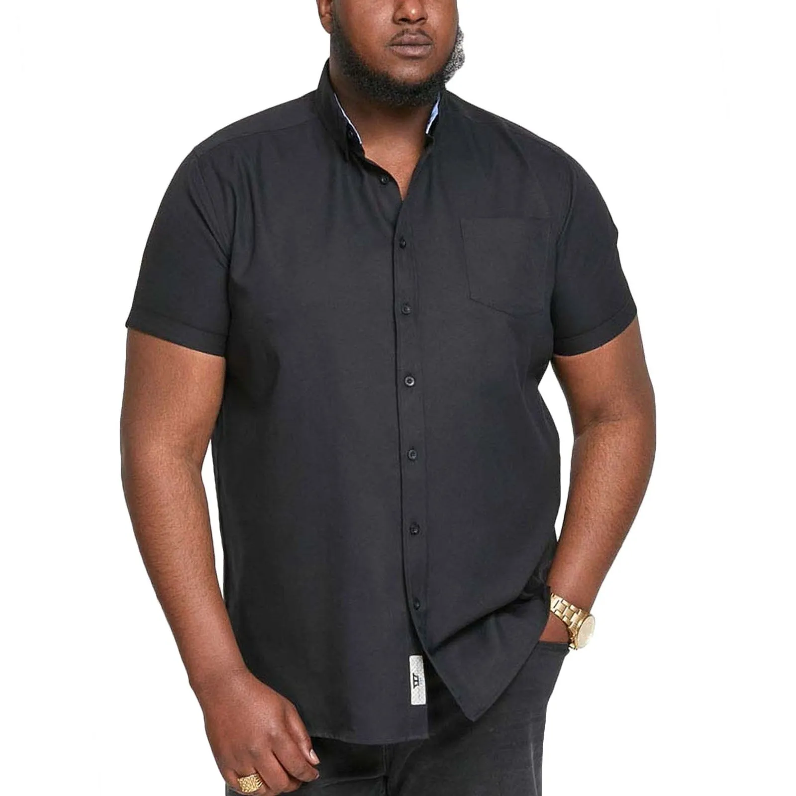 D555 Mens James Big Tall Kingsize Short Sleeve Oxford Shirt Teen Fashion