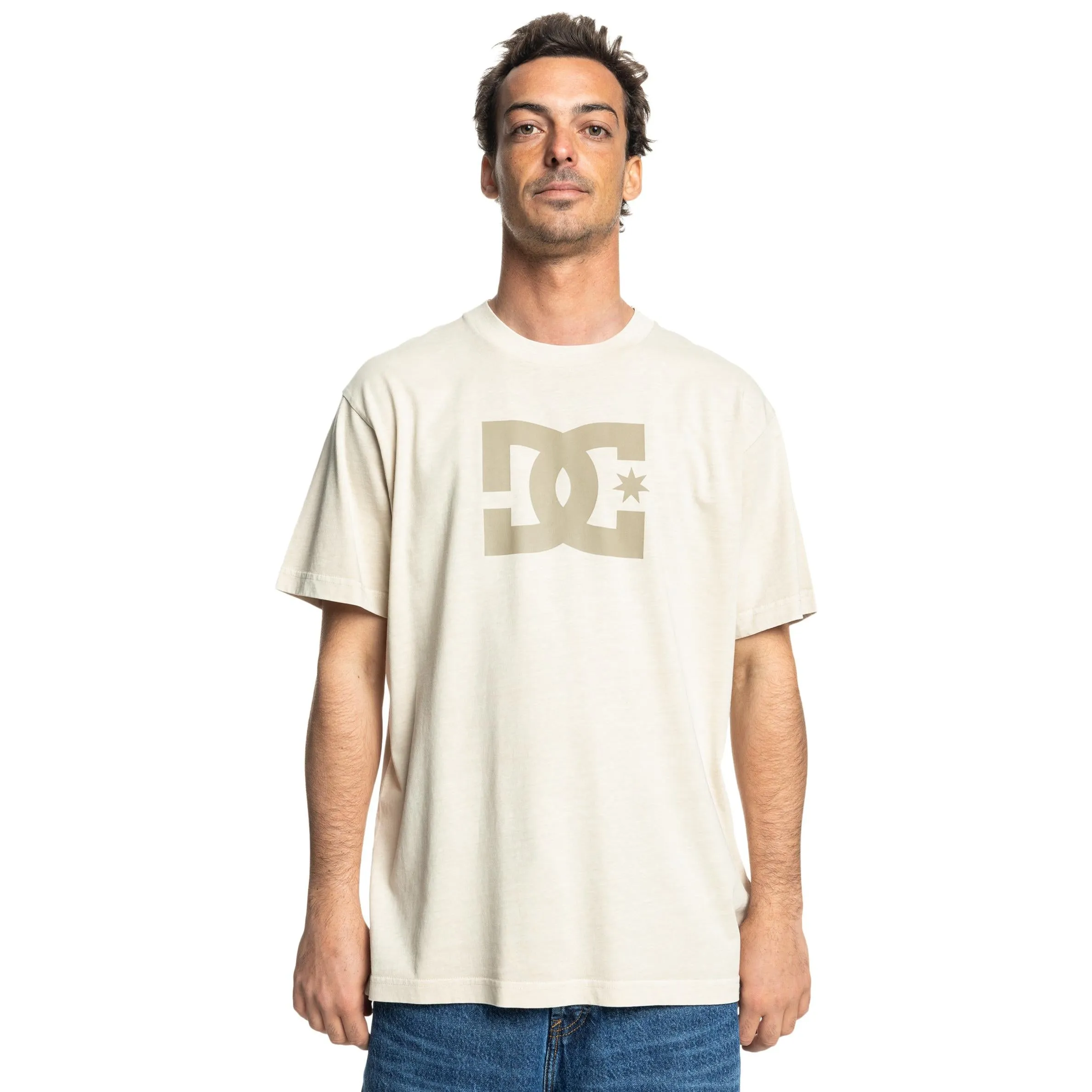 DC Shoes Mens DC Star  Crew Neck Cotton T-Shirt Fashionable Fit Retro design