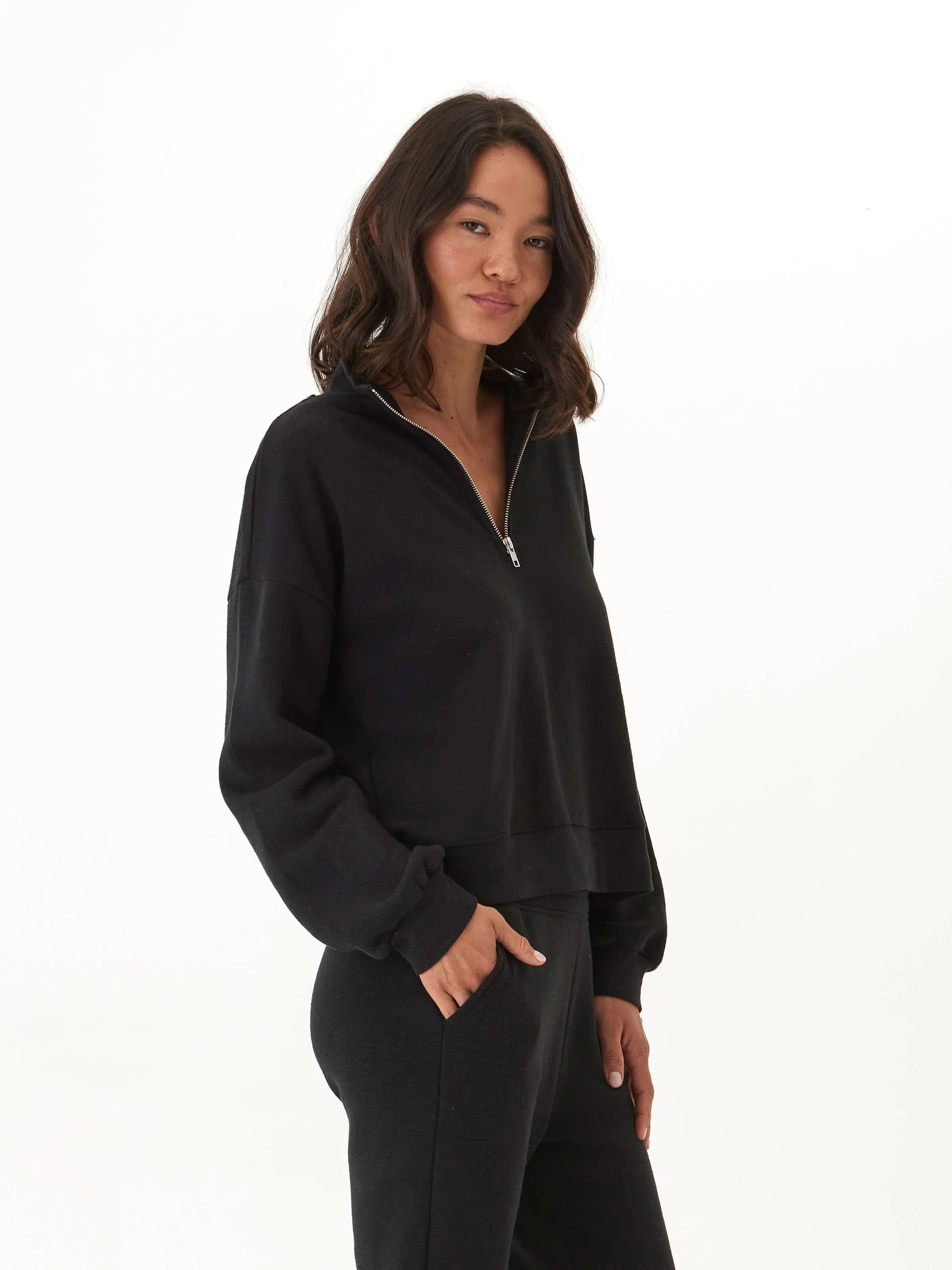 Quick Release Fasteners Constance Tribend Fleece Half Zip Pullover