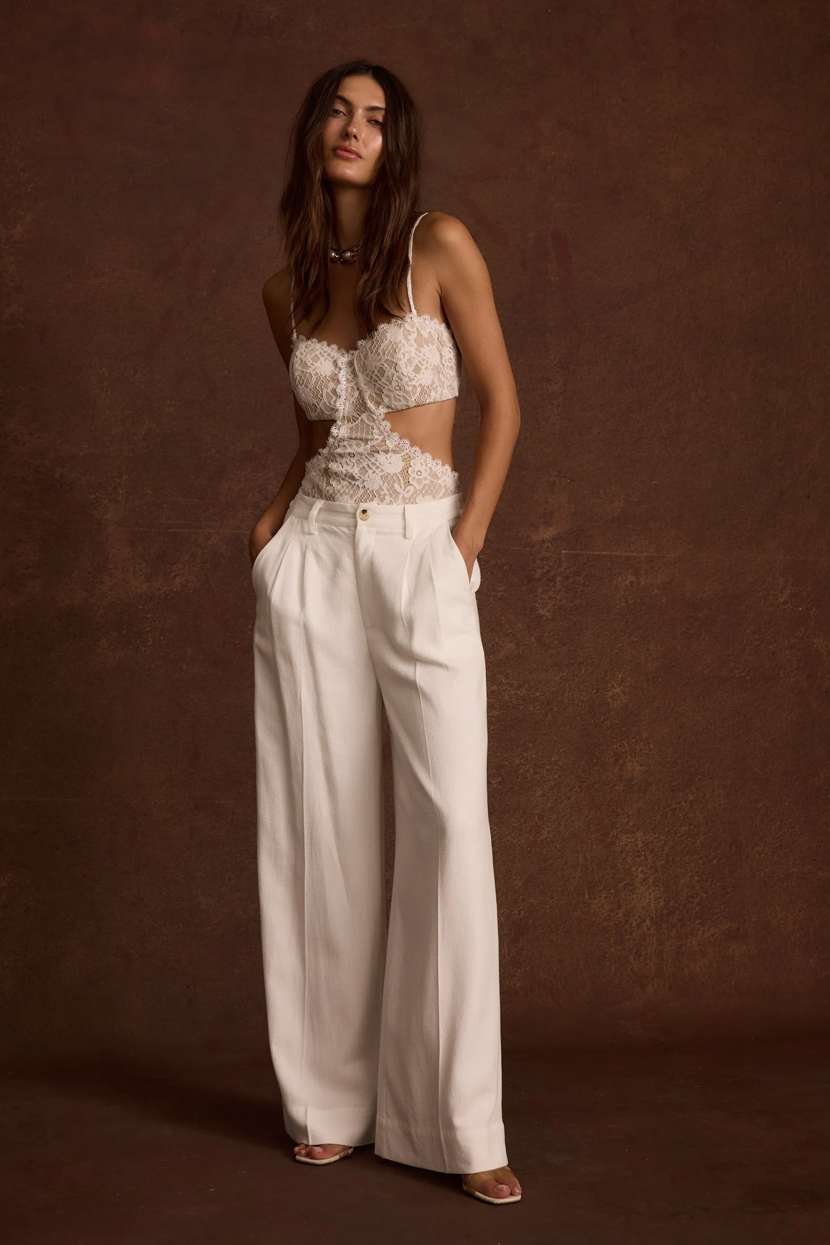 Princesa White Lace Bodysuit NonIrritatingSeams Comfy Layer
