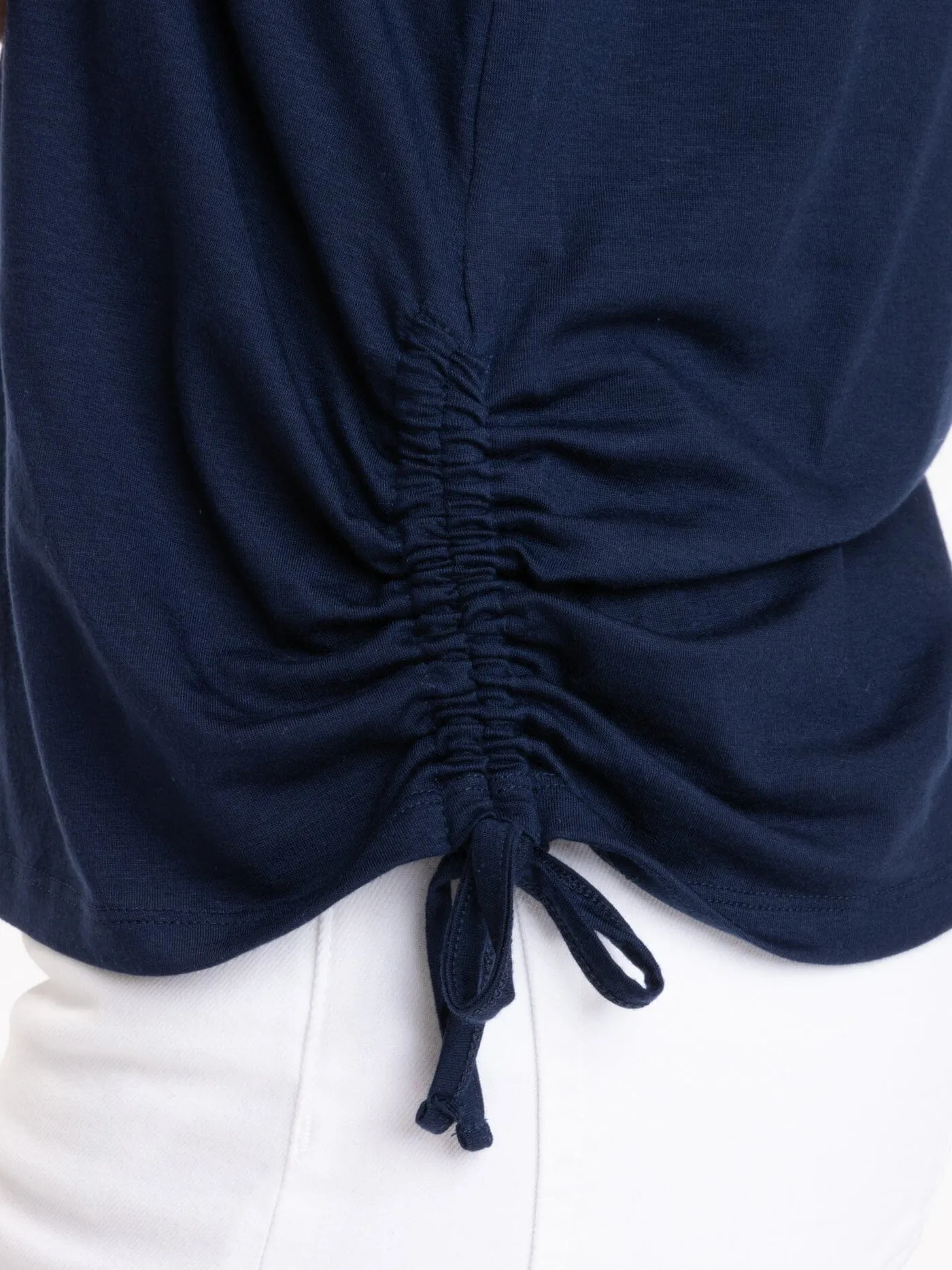 easy - care clothing Thermo Regulating Fabric Nia Side Ruched Jersey Tank