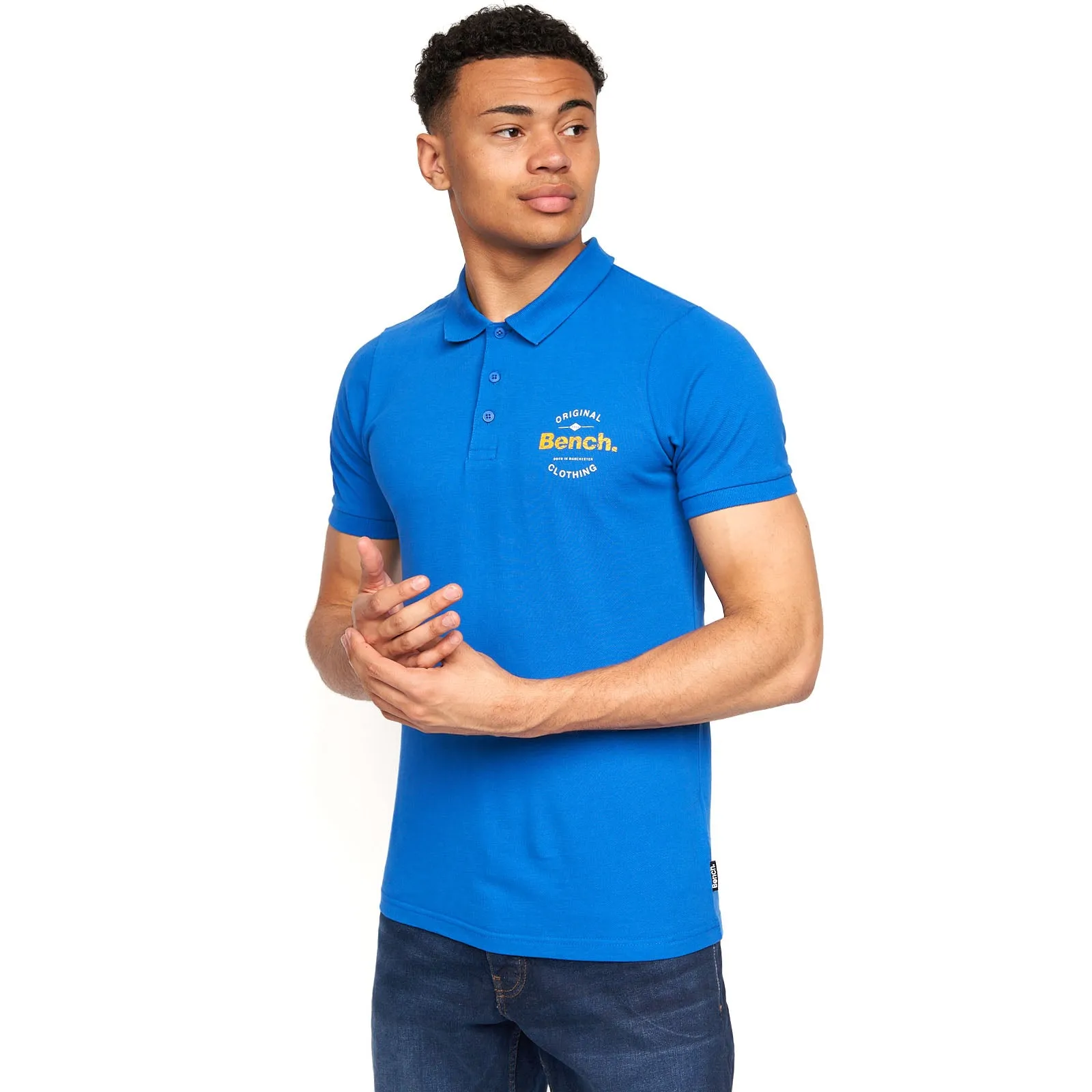 Bench Mens Cometer Short Sleeve Slim Fit Polo Shirt Tagless Collar