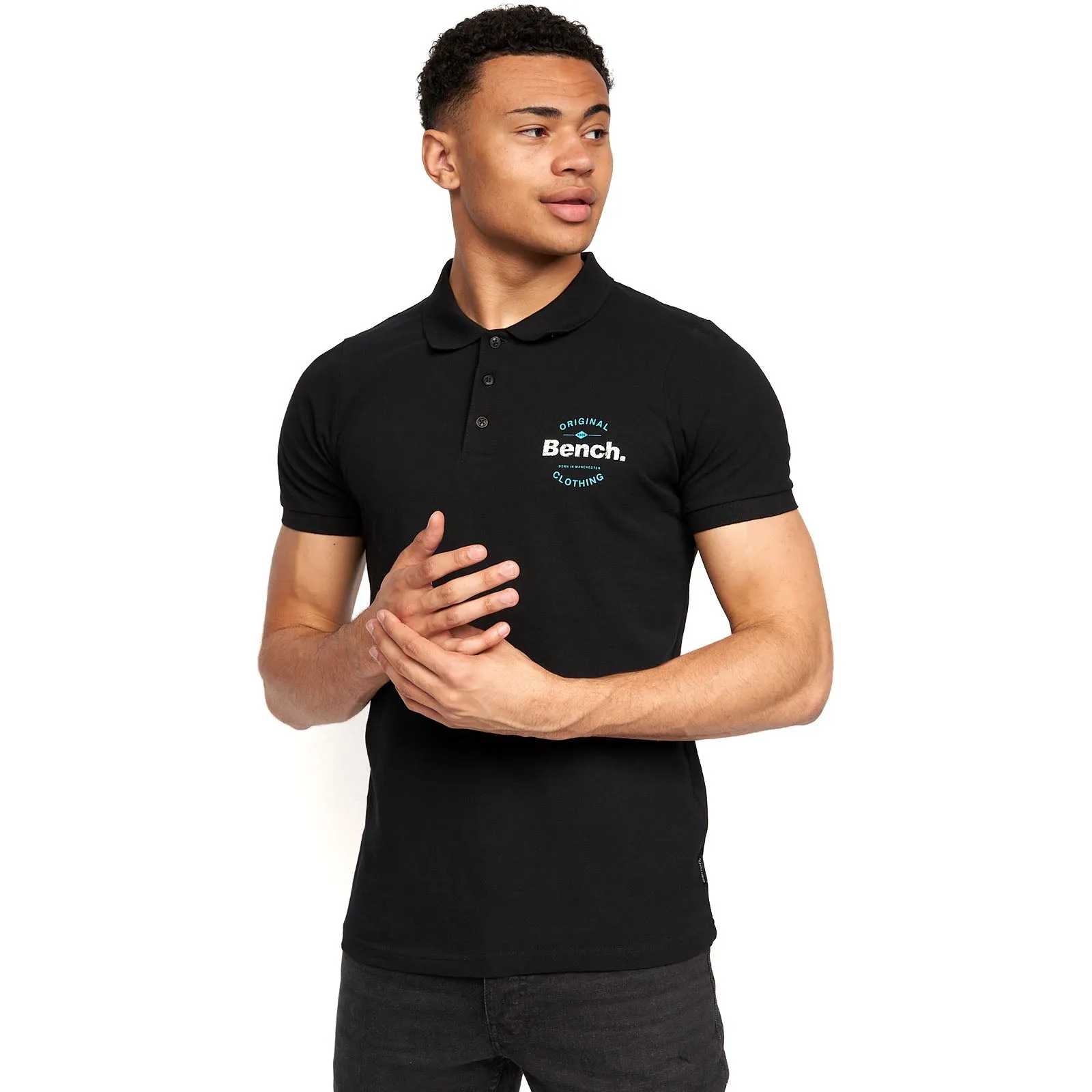 Minimalist Wear Bound Seam Finish Bench Mens Cometer Short Sleeve Slim Fit Polo Shirt
