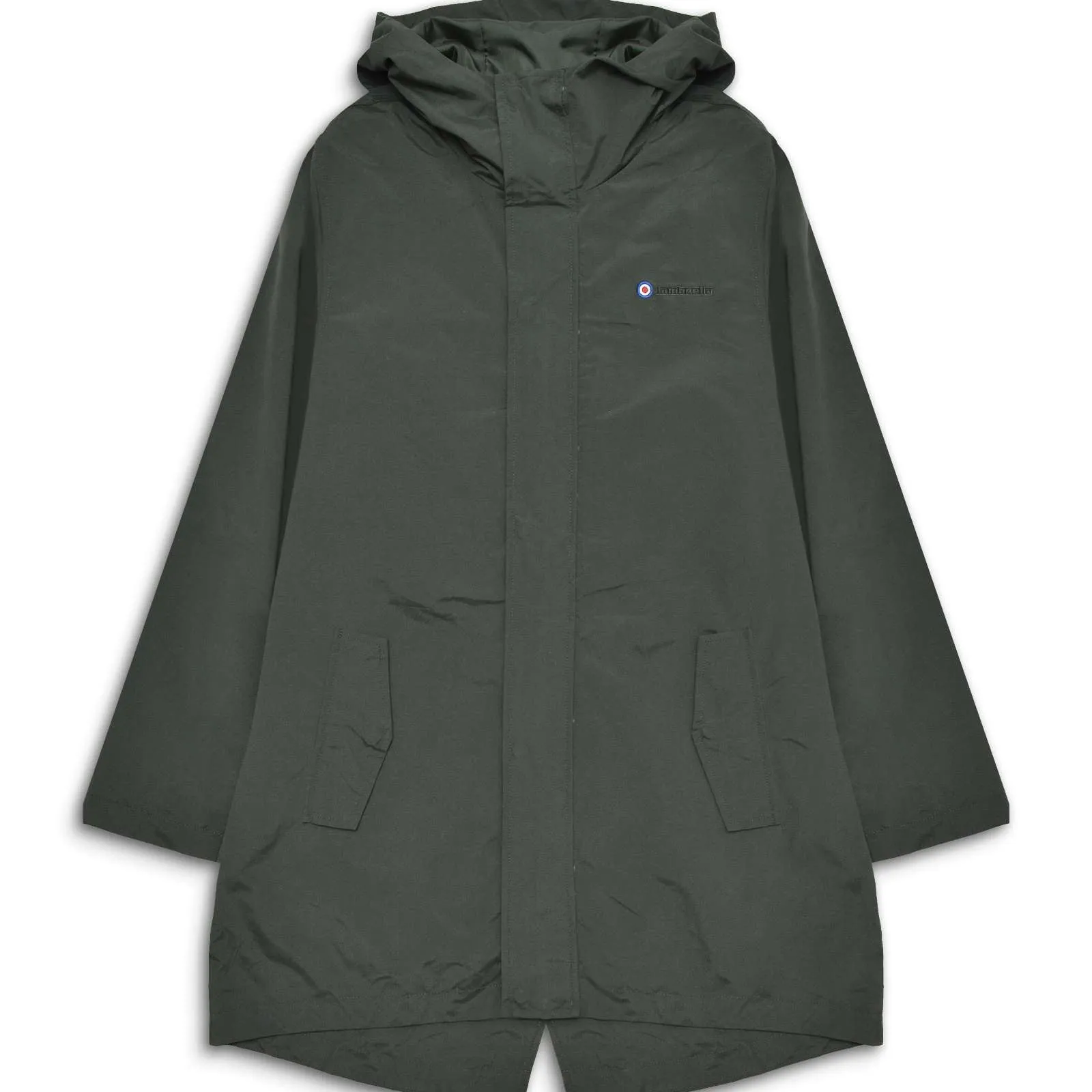 Lambretta Mens Mod Parka Jacket Adjustable Hood Velcro Fasten