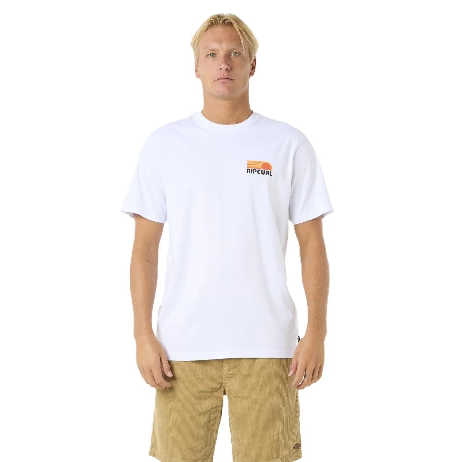 Long Sleeve Polo Long Sleeve Tee Rip Curl Mens Surf Revival Stacked Short Sleeve T-Shirt