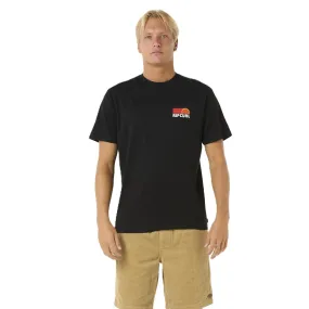 Rip Curl Mens Surf Revival Stacked Short Sleeve T-Shirt MultiFunctional Pocket Placement