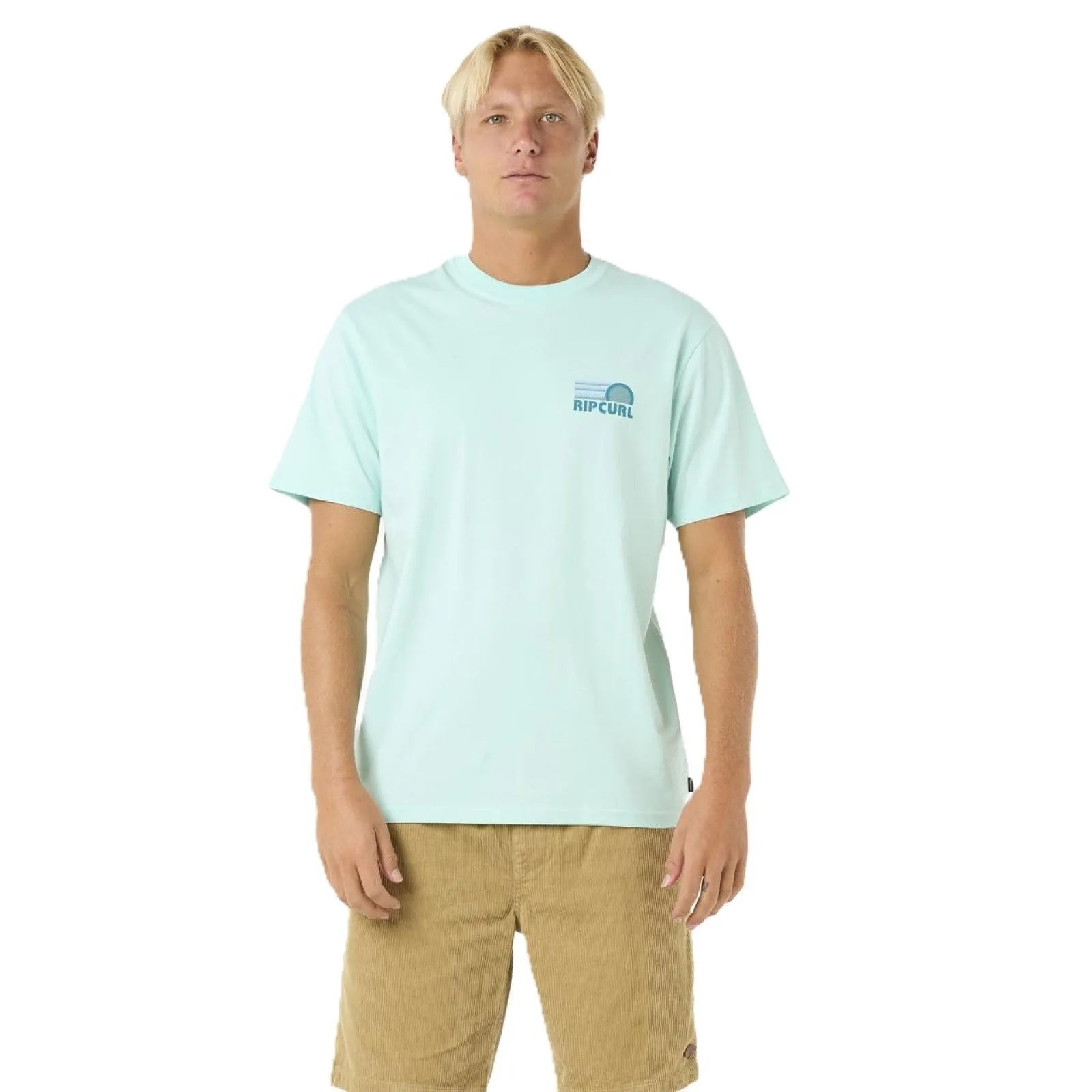 Rip Curl Mens Surf Revival Stacked Short Sleeve T-Shirt TaglessNecklineComfort