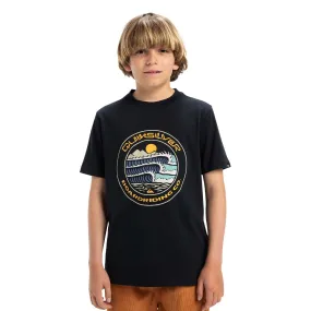 Ventilation Panel Shape Retention Fabric Quiksilver Kids Evo Three Seas Short Sleeve T-Shirt