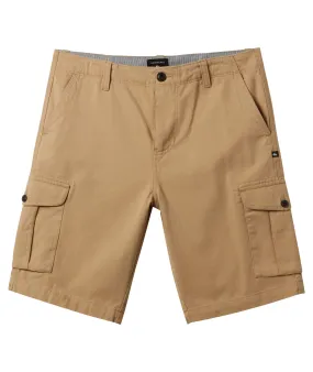suede look Quiksilver Mens Crucial Battle Cargo Walk Short