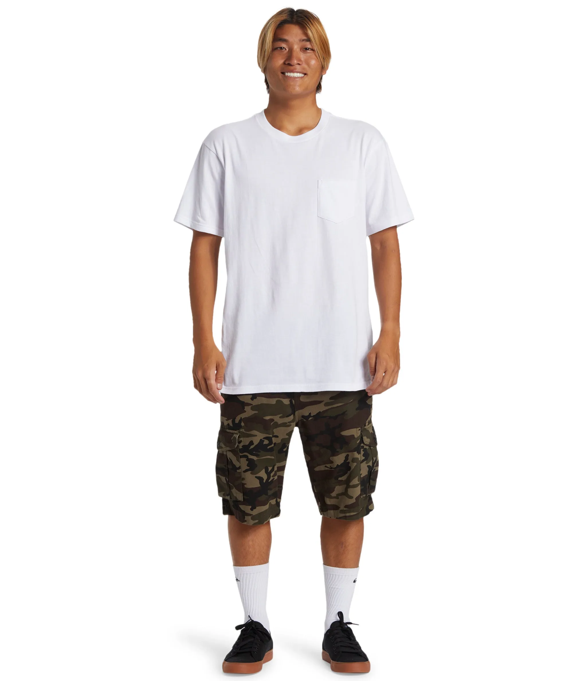 Quiksilver Mens Crucial Battle Cargo Walk Short Fit Flex