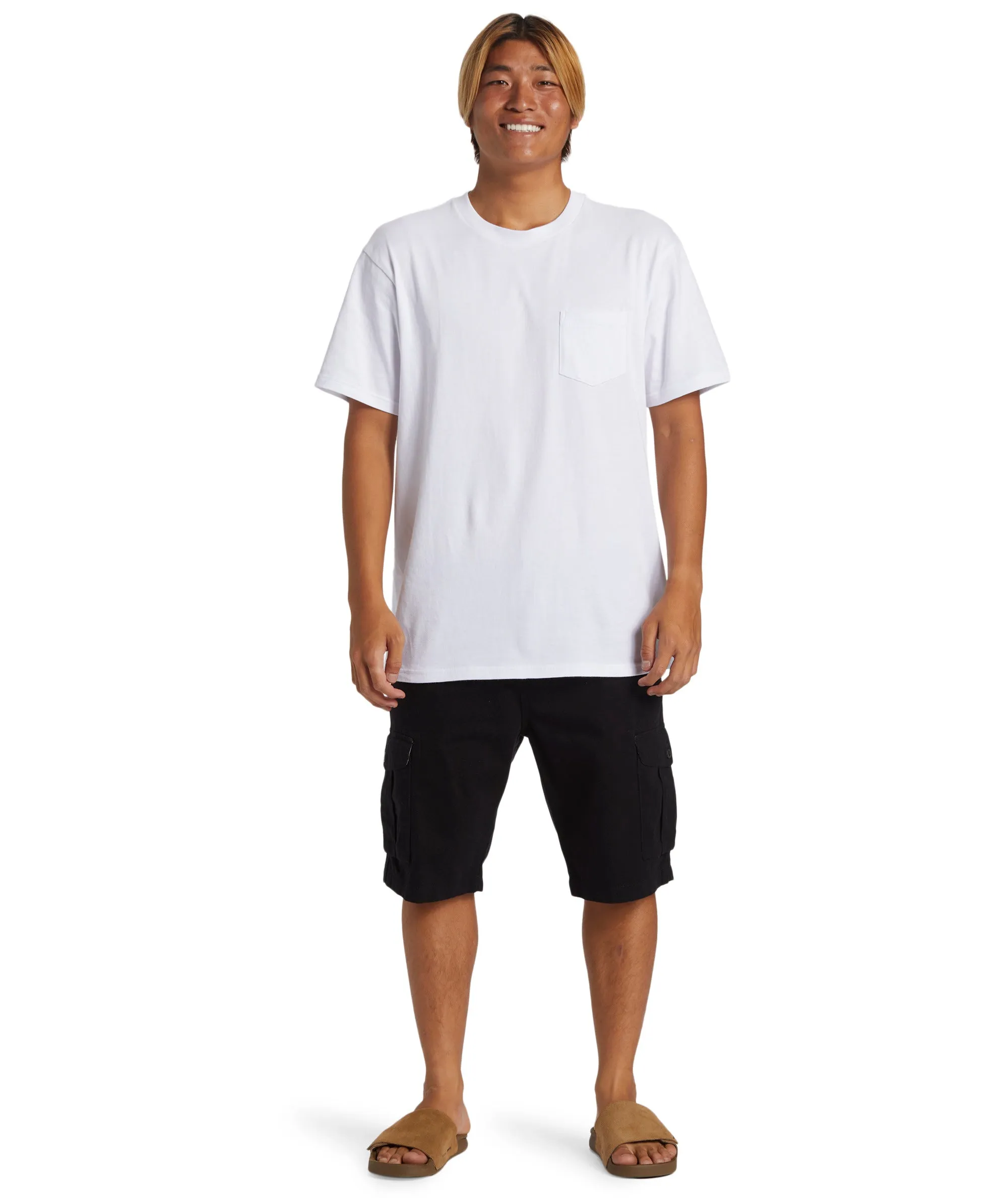Neutral Tones On The Go Quiksilver Mens Crucial Battle Cargo Walk Short