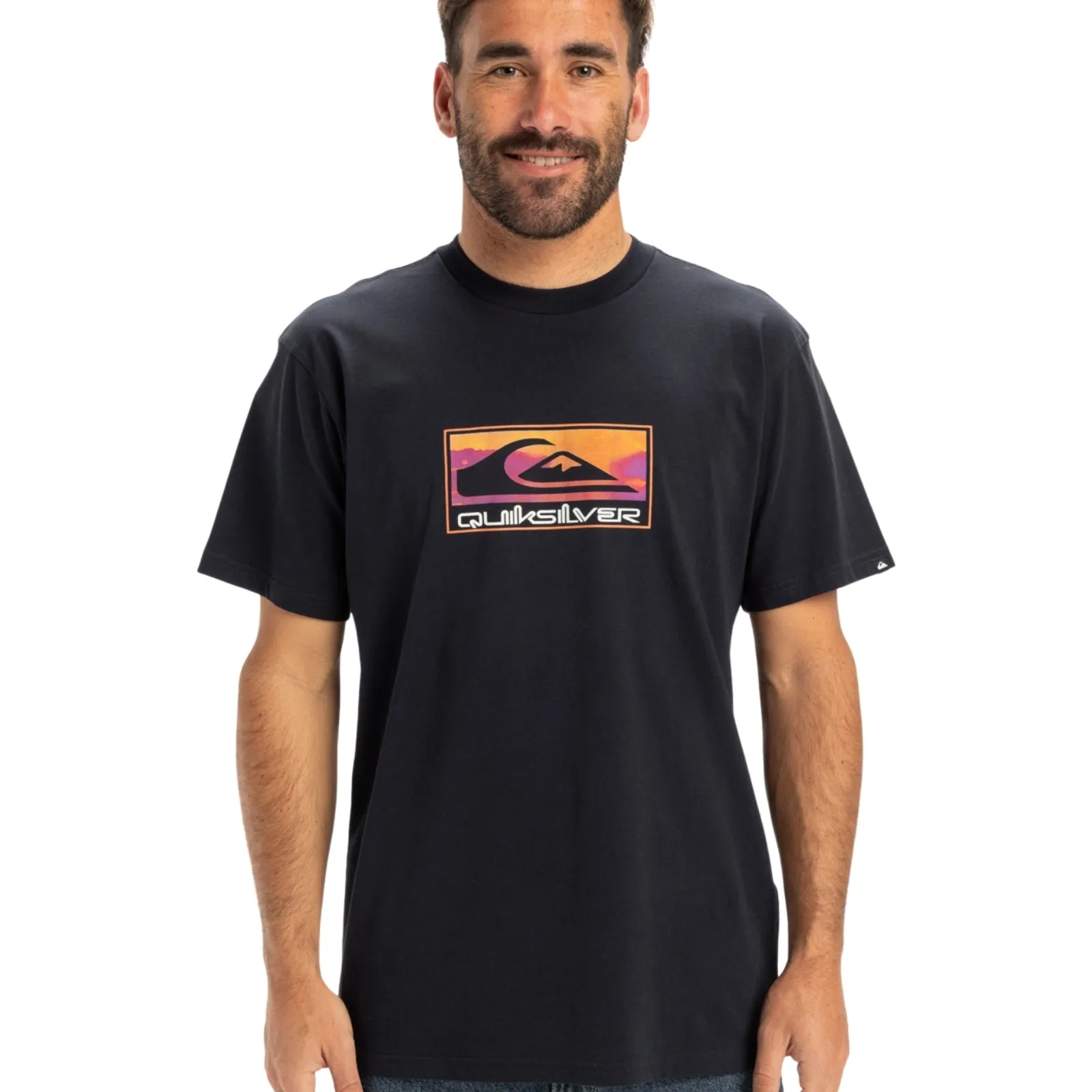 Quiksilver Mens Ev Gradient Box Short Sleeve T-Shirt Friction Resistant Finish